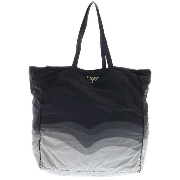 Prada Black Tote Nylon Gradient Bag - Picture 1 of 5